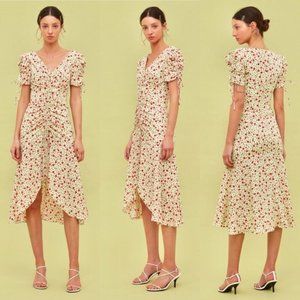 C/MEO COLLECTIVE Intersect Citron Ditsy Midi Dress